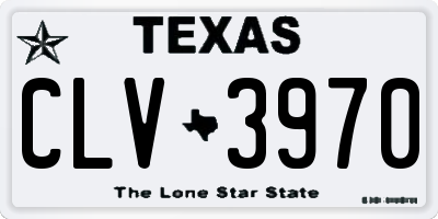 TX license plate CLV3970