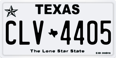 TX license plate CLV4405