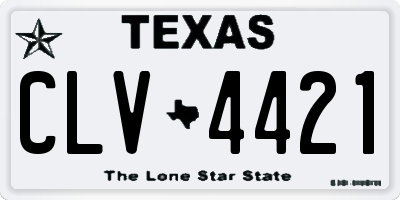 TX license plate CLV4421