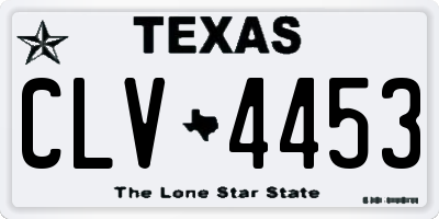 TX license plate CLV4453