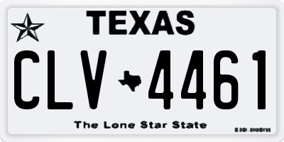 TX license plate CLV4461