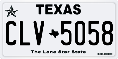 TX license plate CLV5058