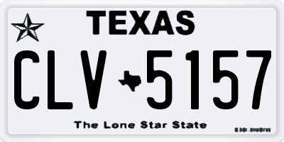 TX license plate CLV5157