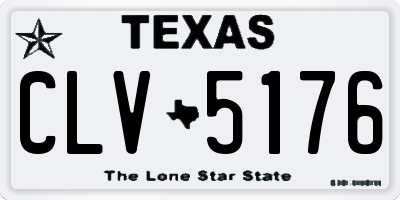TX license plate CLV5176