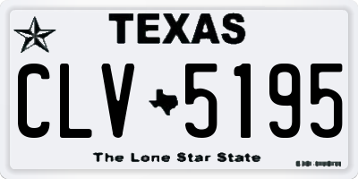 TX license plate CLV5195