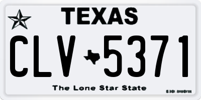 TX license plate CLV5371