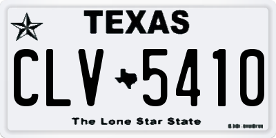 TX license plate CLV5410