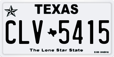 TX license plate CLV5415