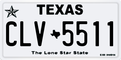 TX license plate CLV5511