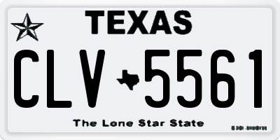 TX license plate CLV5561