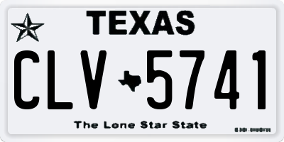 TX license plate CLV5741