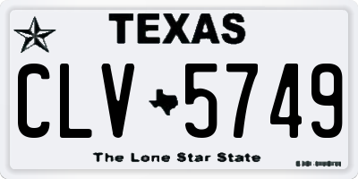 TX license plate CLV5749