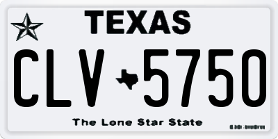 TX license plate CLV5750