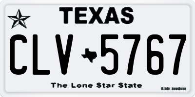TX license plate CLV5767