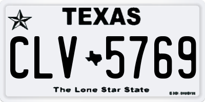 TX license plate CLV5769