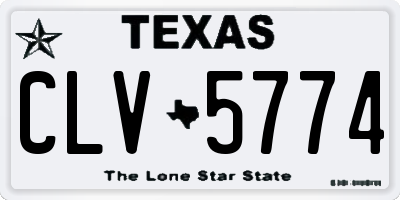 TX license plate CLV5774