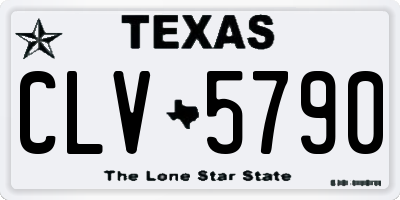 TX license plate CLV5790