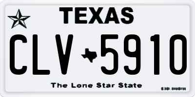TX license plate CLV5910