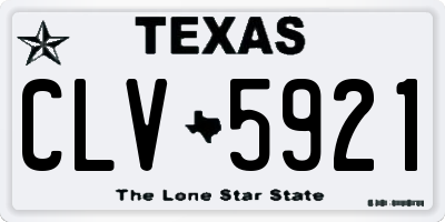 TX license plate CLV5921