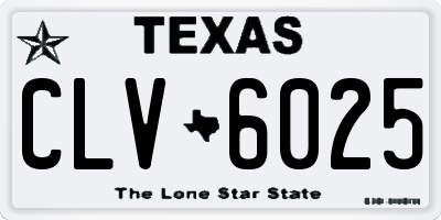 TX license plate CLV6025