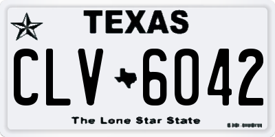 TX license plate CLV6042