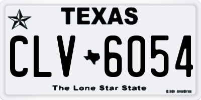 TX license plate CLV6054