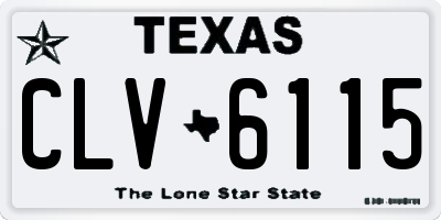TX license plate CLV6115