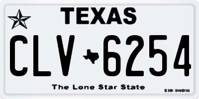 TX license plate CLV6254