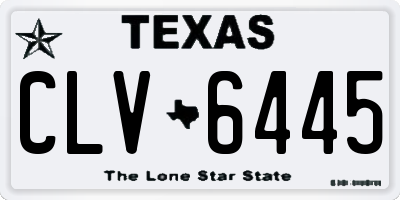 TX license plate CLV6445
