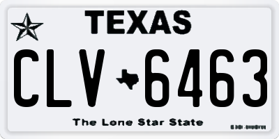 TX license plate CLV6463