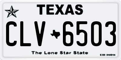 TX license plate CLV6503