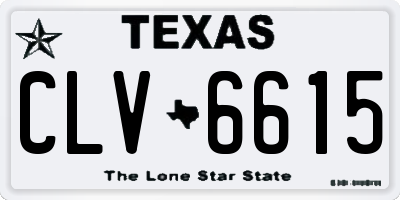 TX license plate CLV6615