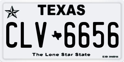 TX license plate CLV6656