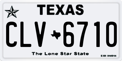 TX license plate CLV6710