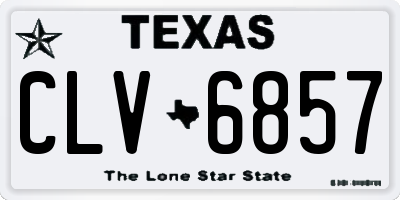 TX license plate CLV6857