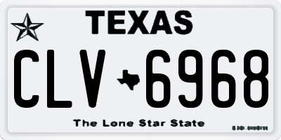 TX license plate CLV6968