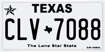 TX license plate CLV7088