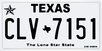 TX license plate CLV7151