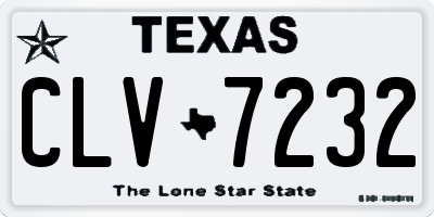 TX license plate CLV7232
