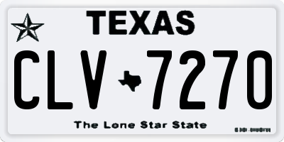 TX license plate CLV7270