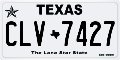 TX license plate CLV7427