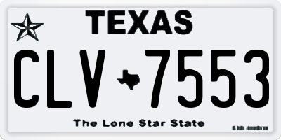 TX license plate CLV7553
