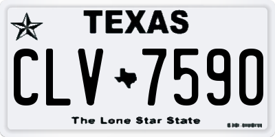 TX license plate CLV7590