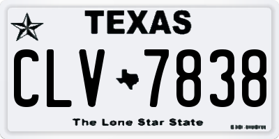 TX license plate CLV7838