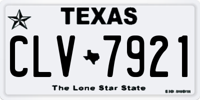 TX license plate CLV7921