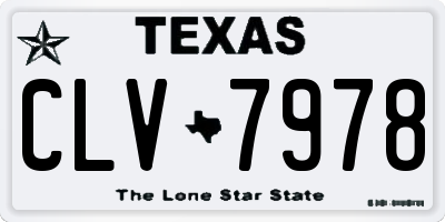TX license plate CLV7978