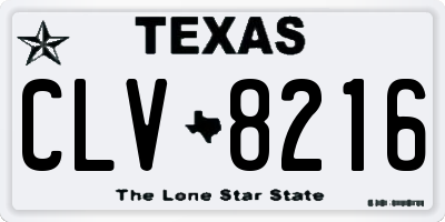 TX license plate CLV8216