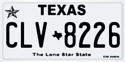 TX license plate CLV8226