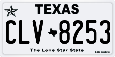 TX license plate CLV8253