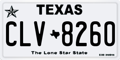 TX license plate CLV8260